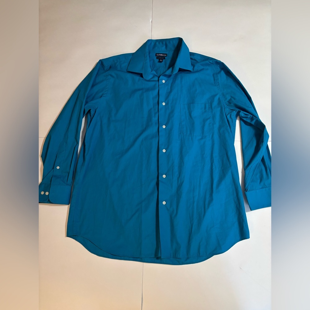 Croft & Barrow Classic Fit Large Blue Button-Up Longsleeve